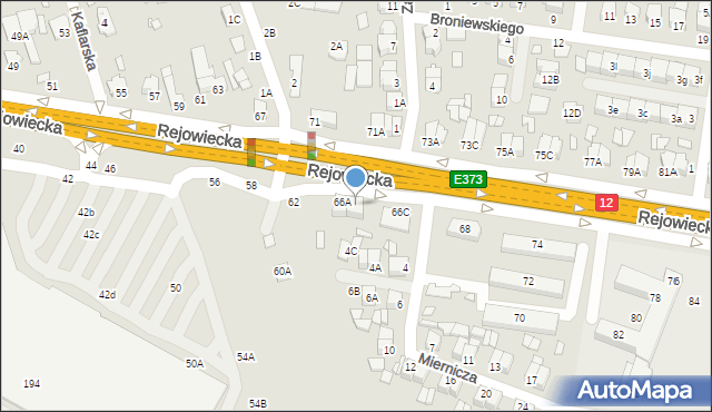 Chełm, Rejowiecka, 66B, mapa Chełma