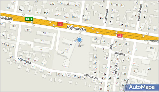 Chełm, Rejowiecka, 84, mapa Chełma
