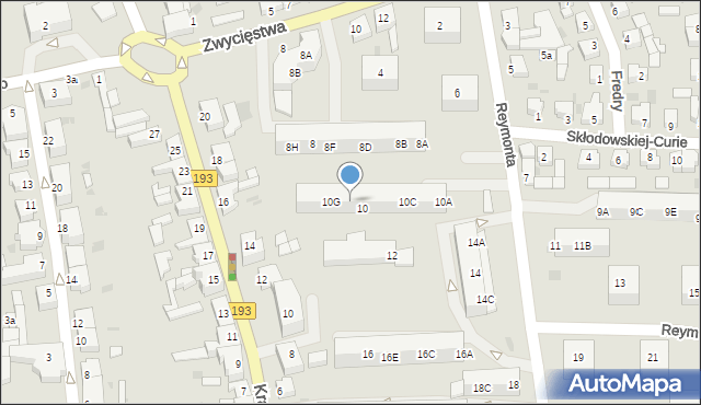 Chodzież, Reymonta Władysława, 10F, mapa Chodzież