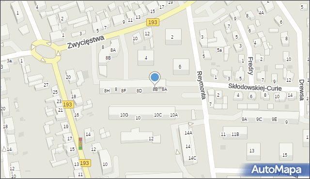 Chodzież, Reymonta Władysława, 8B, mapa Chodzież