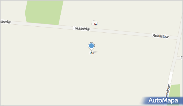 Chrośla, Realistów, 15a, mapa Chrośla
