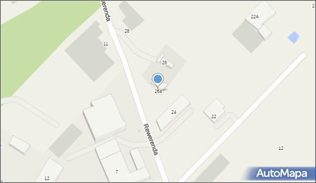Chwaszczyno, Rewerenda, 26a, mapa Chwaszczyno
