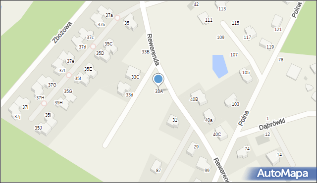Chwaszczyno, Rewerenda, 33A, mapa Chwaszczyno