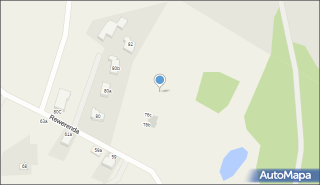 Chwaszczyno, Rewerenda, 76e, mapa Chwaszczyno
