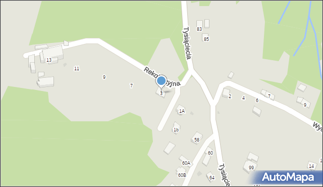 Ciężkowice, Rekolekcyjna, 3, mapa Ciężkowice