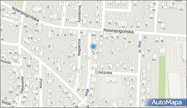 Czeladź, Reja Mikołaja, 3, mapa Czeladź