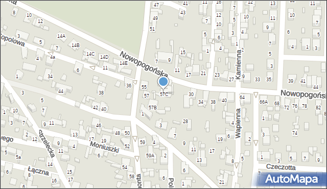 Czeladź, Reymonta Władysława, 57C, mapa Czeladź