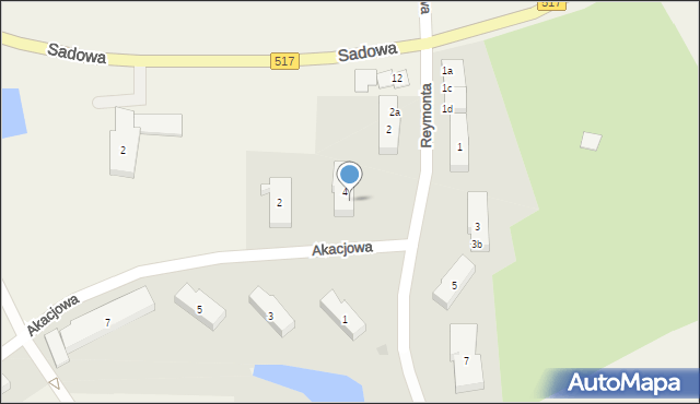 Czernin, Reymonta Władysława, 4a, mapa Czernin