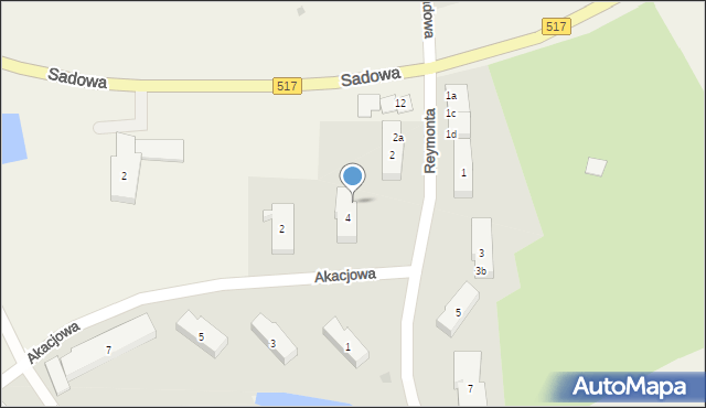 Czernin, Reymonta Władysława, 4b, mapa Czernin