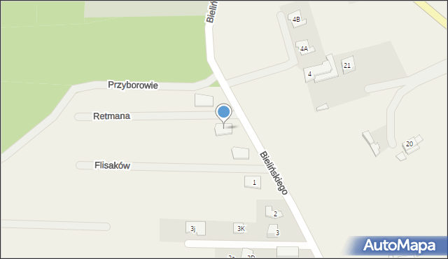 Czersk, Retmana, 1, mapa Czersk