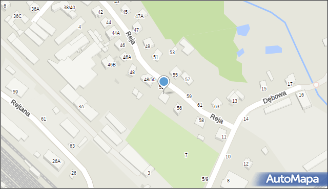 Częstochowa, Reja Mikołaja, 54, mapa Częstochowy