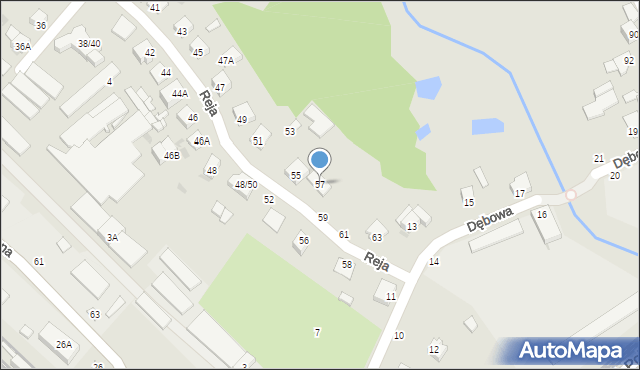 Częstochowa, Reja Mikołaja, 57, mapa Częstochowy