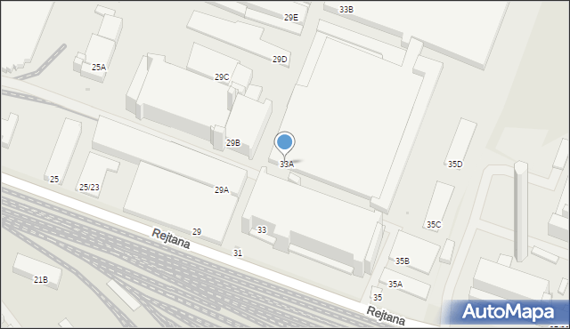 Częstochowa, Rejtana Tadeusza, 33A, mapa Częstochowy