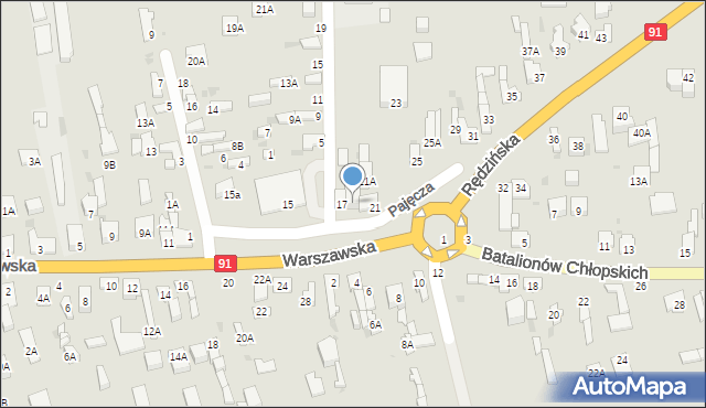 Częstochowa, Rędzińska, 19, mapa Częstochowy