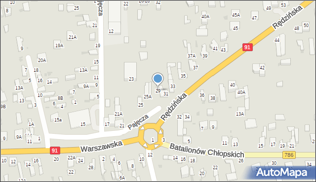 Częstochowa, Rędzińska, 29, mapa Częstochowy