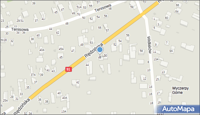 Częstochowa, Rędzińska, 48, mapa Częstochowy