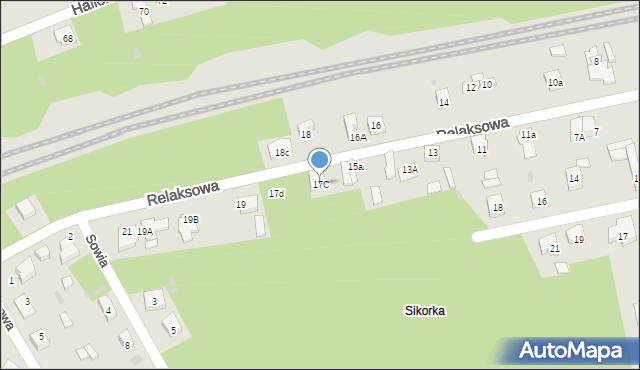 Dąbrowa Górnicza, Relaksowa, 17C, mapa Dąbrowa Górnicza