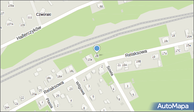 Dąbrowa Górnicza, Relaksowa, 18j, mapa Dąbrowa Górnicza
