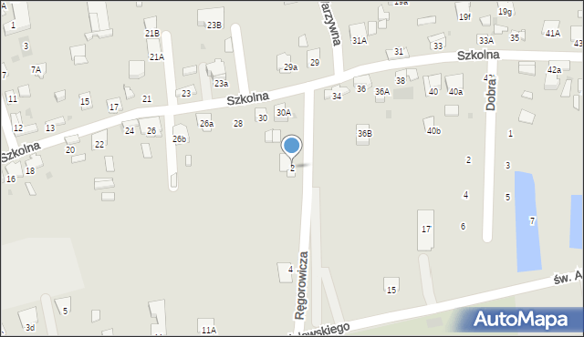 Dąbrowa Tarnowska, Ręgorowicza Ludwika, 2, mapa Dąbrowa Tarnowska