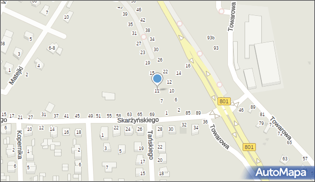 Dęblin, Reja Mikołaja, 11, mapa Dęblin