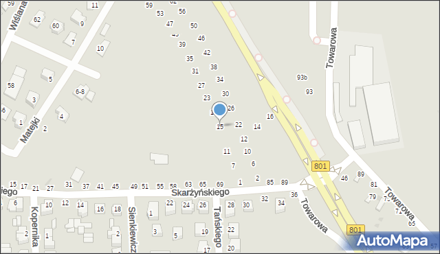 Dęblin, Reja Mikołaja, 15, mapa Dęblin