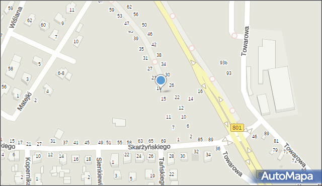 Dęblin, Reja Mikołaja, 17, mapa Dęblin