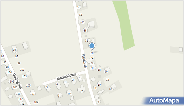 Dojazdów, Rędzina, 26, mapa Dojazdów