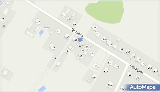 Duczki, Ręczajska, 18, mapa Duczki
