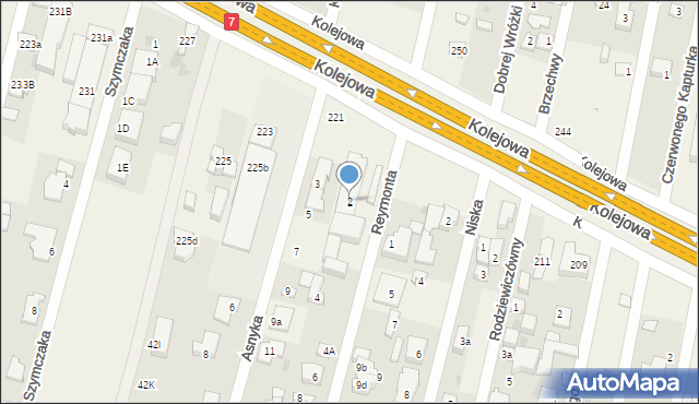 Dziekanów Leśny, Reymonta Władysława, 2, mapa Dziekanów Leśny