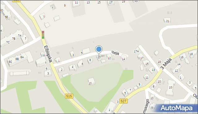 Dzierzgoń, Reja Mikołaja, 10, mapa Dzierzgoń