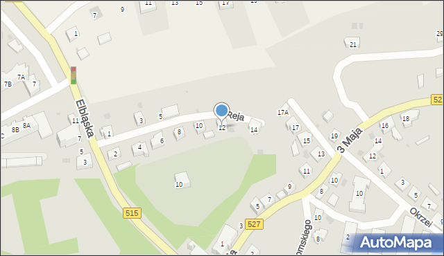 Dzierzgoń, Reja Mikołaja, 12, mapa Dzierzgoń