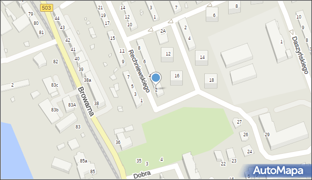 Elbląg, Rechniewskiego Tadeusza, 2, mapa Elbląga