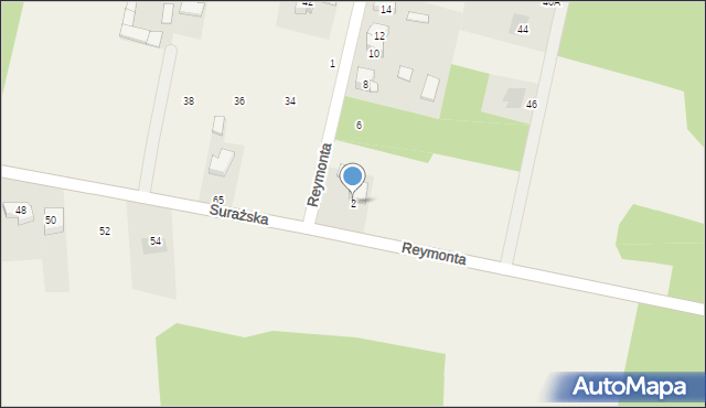 Gąsówka Stara, Reymonta Władysława, 2, mapa Gąsówka Stara