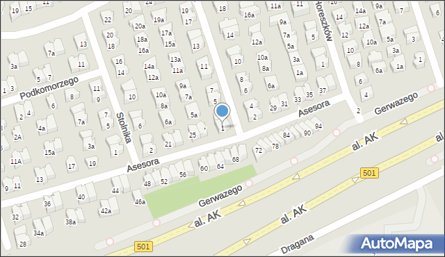 Gdańsk, Rejenta, 1, mapa Gdańska