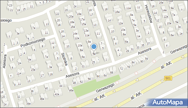 Gdańsk, Rejenta, 5a, mapa Gdańska