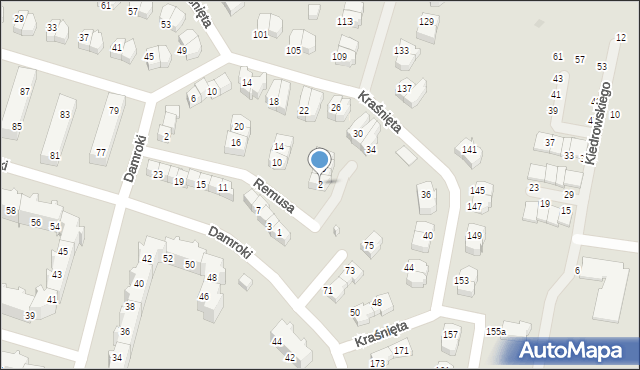 Gdańsk, Remusa, 2, mapa Gdańska