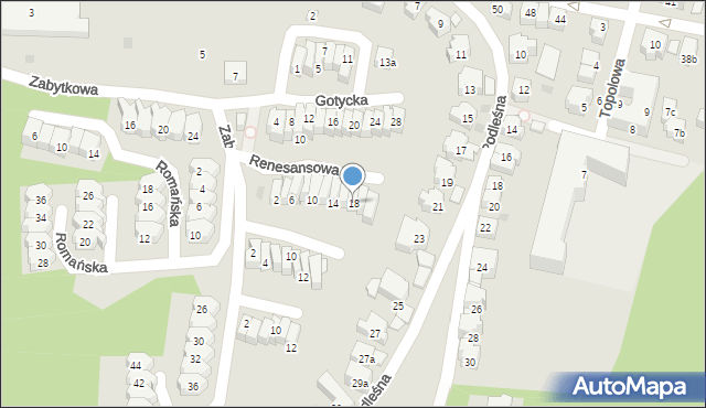 Gdańsk, Renesansowa, 18, mapa Gdańska