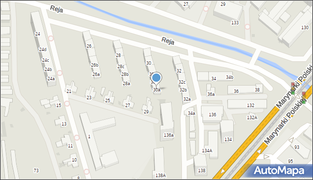 Gdańsk, Reja Mikołaja, 30a, mapa Gdańska