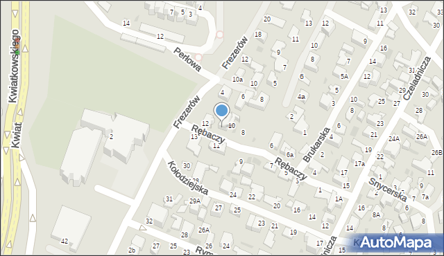 Gdynia, Rębaczy, 10a, mapa Gdyni