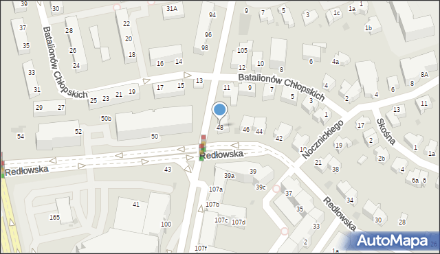Gdynia, Redłowska, 48, mapa Gdyni