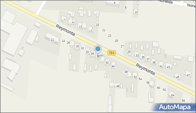 Gidle, Reymonta Władysława, 38, mapa Gidle