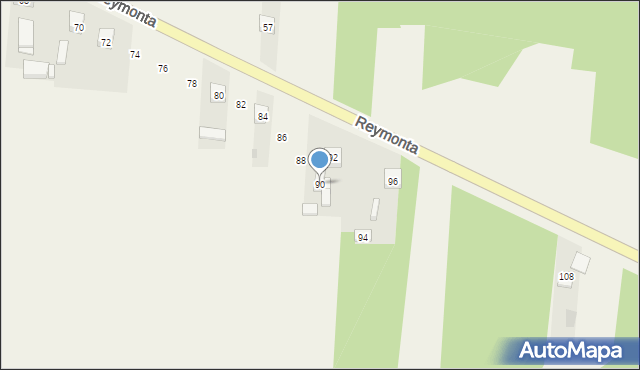 Gidle, Reymonta Władysława, 90, mapa Gidle