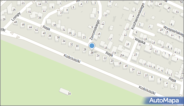 Głogów, Reja Mikołaja, 26, mapa Głogów