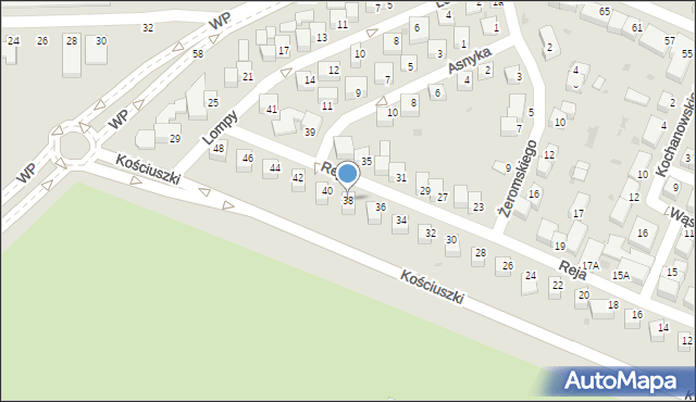 Głogów, Reja Mikołaja, 38, mapa Głogów