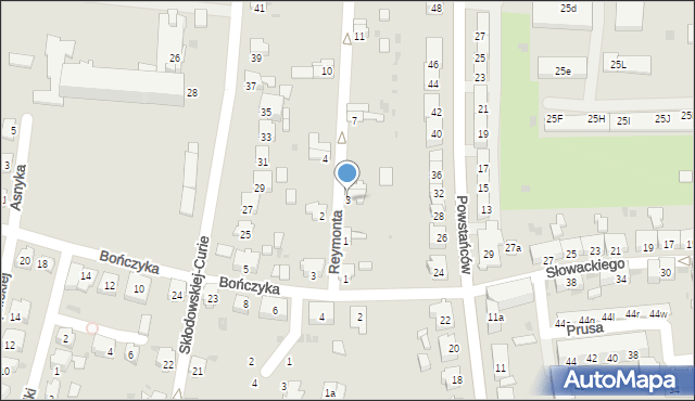 Głubczyce, Reymonta Władysława, 3, mapa Głubczyce