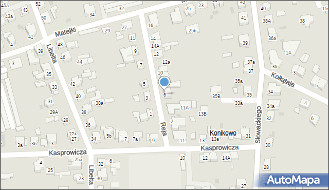 Gniezno, Reja Mikołaja, 6, mapa Gniezna