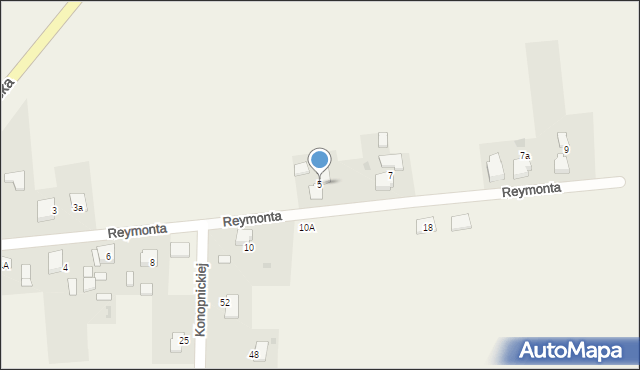 Golasowice, Reymonta Władysława, 5, mapa Golasowice