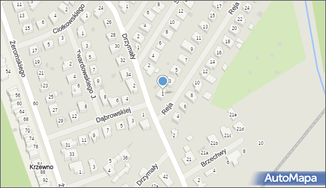 Goleniów, Reja Mikołaja, 1, mapa Goleniów