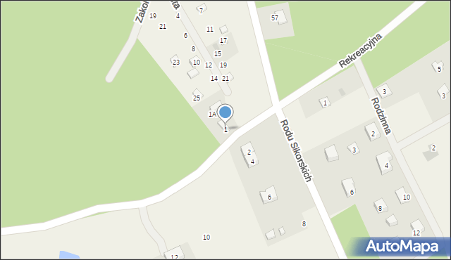 Gołubie, Rekreacyjna, 1, mapa Gołubie