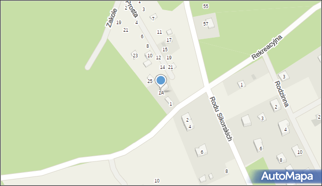 Gołubie, Rekreacyjna, 1A, mapa Gołubie